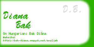 diana bak business card